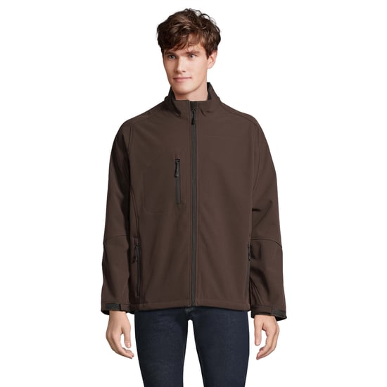 SOLS Heren Relax Soft Shell Jas (Donkere chocolade) - Image 1