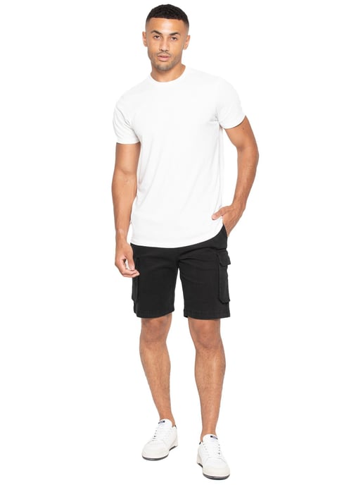 Enzo | Mens Cargo Shorts - Black