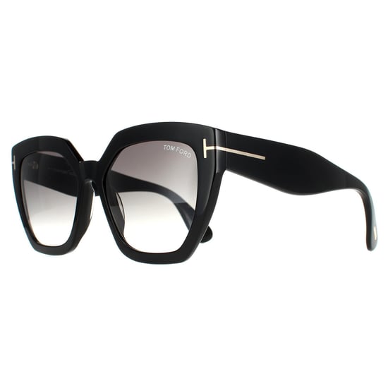 Tom Ford Square Womens Shiny Black Smoke Gradient FT0939 Phoebe