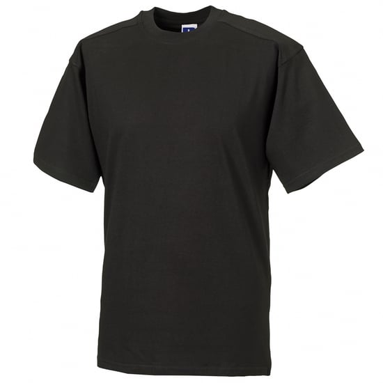 Russell Europa Heren Werkkleding Korte Mouwen Katoenen T-Shirt (Zwart) - Image 4