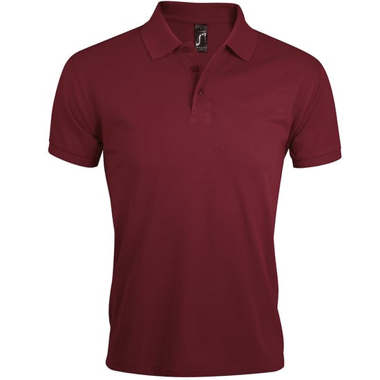 SOLS Heren Prime Pique Poloshirt met korte mouwen (Bourgondië) - Image 1