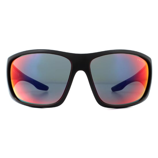Prada sport zonnebril PS04VS 1BO9Q1 Black Dark Drey Blue Red Mirror - Image 1