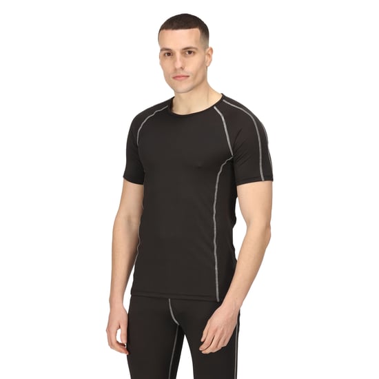 Regatta Mens Pro Short-Sleeved Base Layer Top (Black)