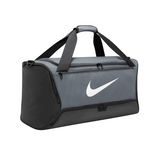 Nike Brasilia Swoosh Training 60L Duffeltas (IJzergrijs/Zwart/Wit) - Image 4
