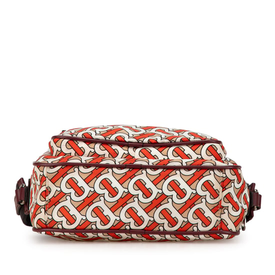 Vintage Burberry TB Monogram Nylon Paddy Crossbody Oranje - Image 3