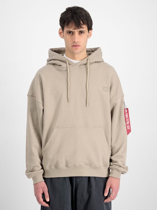 Heren Alpha Industries Essentials Rl Hoody in Zand - Image 1