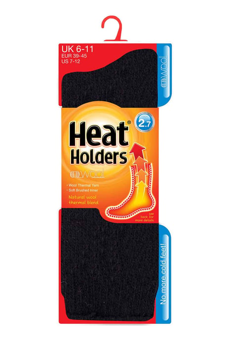 Heat Holders - 2,7 tog thermo wollen sokken voor heren - Zwart - Image 2