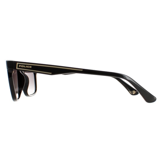 Police Rectangle Mens Shiny Black Smoke Gradient Polarised SPLB40N Arcade2