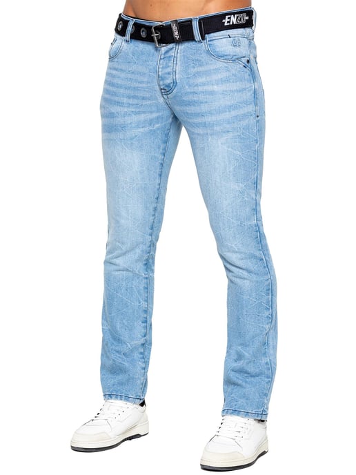 Enzo Denim Rechte Jeans Heren - Lichtblauw - Image 1