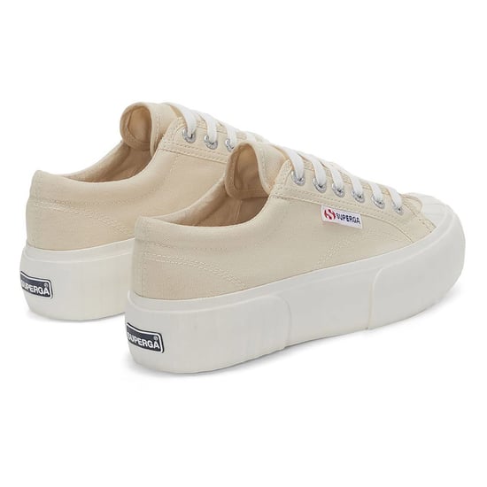 Superga Dames/Dames 2631 Stripe Platform Trainers (Beige Licht Eierschaal/Avorio) - Image 2