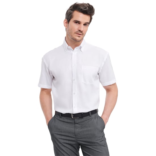 Russell Collection Heren Ultimate Shirt Met Korte Mouwen (Wit) - Image 2