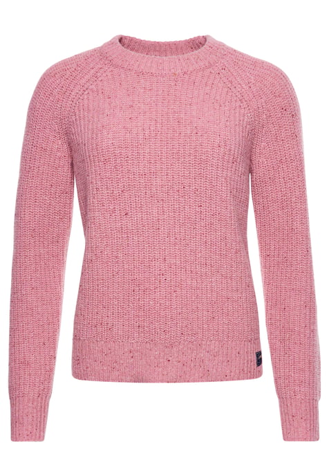 Superdry Tweed Ribbed Crew Neck Jumper