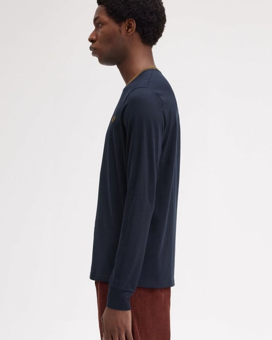 Fred Perry Heren Langsleeve Twin Tipped T-Shirt - Image 4