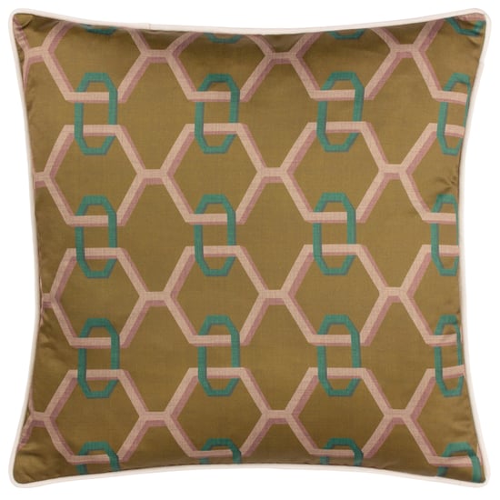Paoletti Carnaby Ketting Geometrisch Satijn Polyester Gevulde Kussen - Image 1