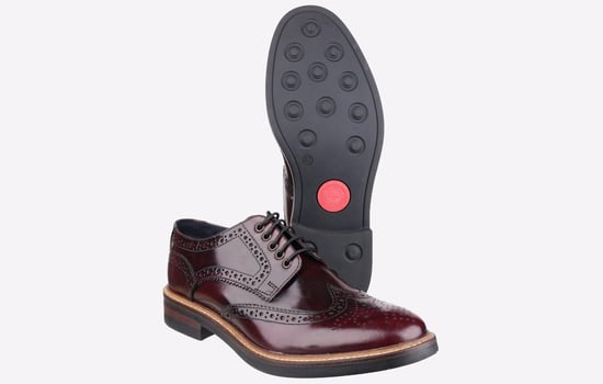 Base London Woburn Leren Heren Bordeaux Brogue Schoenen - Image 4