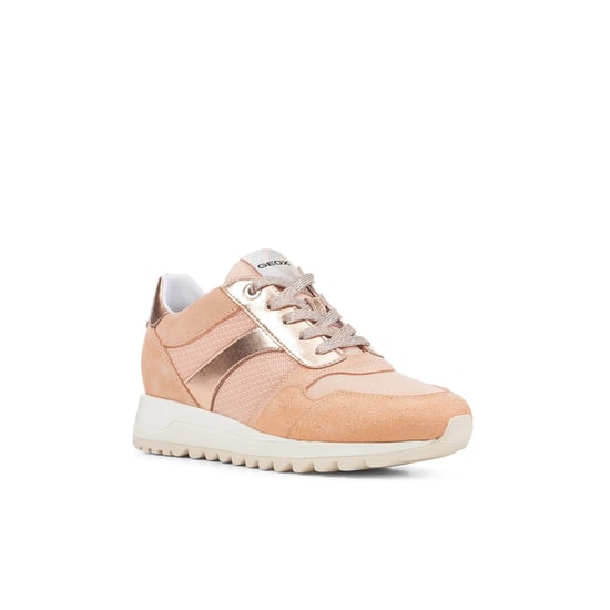 Geox Tabelya Leren Dames Perzikkleurige Sneakers - Image 1