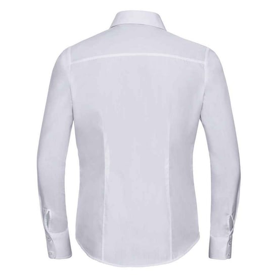 Russell Collection Dames/Dames Poplin met Lange Mouwen Formeel Overhemd (Wit) - Image 2