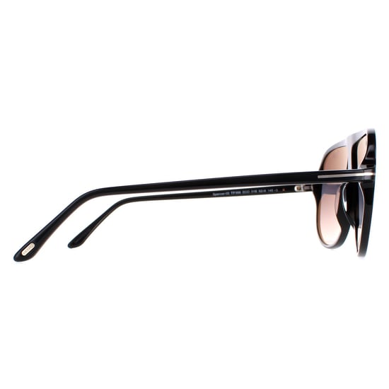 Tom Ford Shield Unisex Shiny Black Smoke Gradient Spencer 02 FT0998