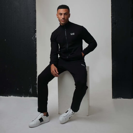 Men's Emporio Armani EA7 Full-Zip Tracksuit in Black