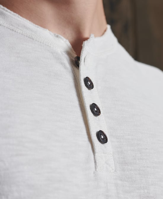 SUPERDRY Organic Cotton Legacy Long Sleeve Henley Top
