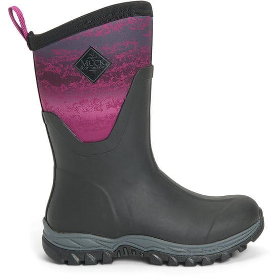 Muck Boots Arctic Sport Mid Rubberen Zwarte/Magenta Regenlaarzen - Image 5