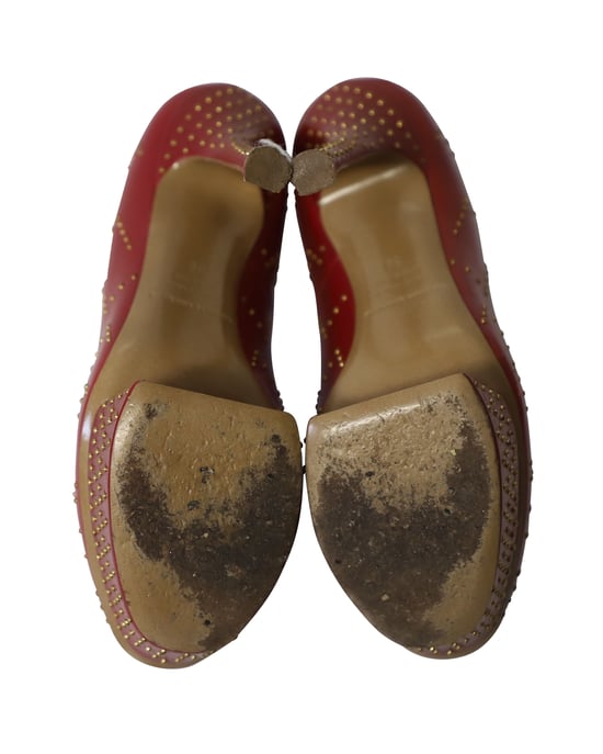 Nicholas Kirkwood Studded Platform High Heel Pumps in Red Leather - Image 5