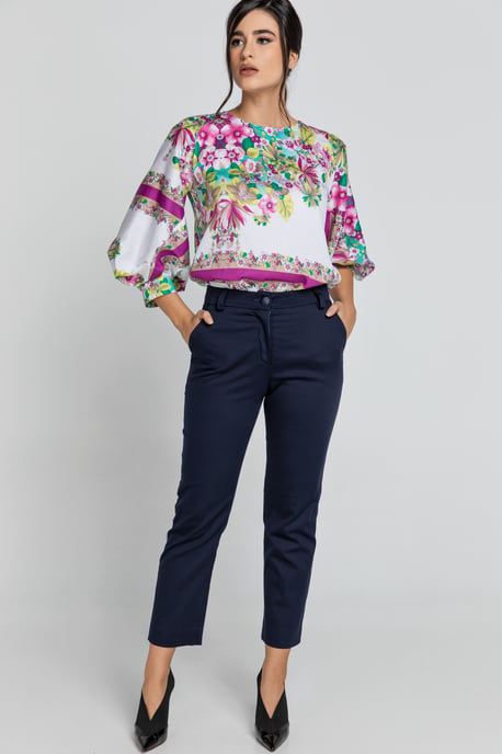 Dark Blue Gabardine Pants