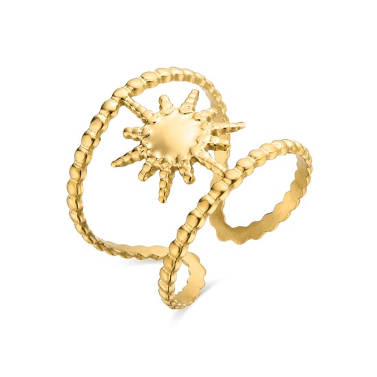 Luxe ring in 18K geel goud - Daeba - Image 1