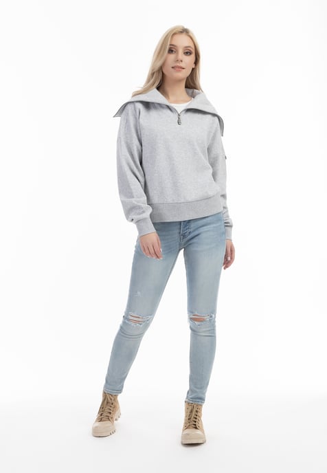 Dreimaster Dames licht grijs melange - Image 2