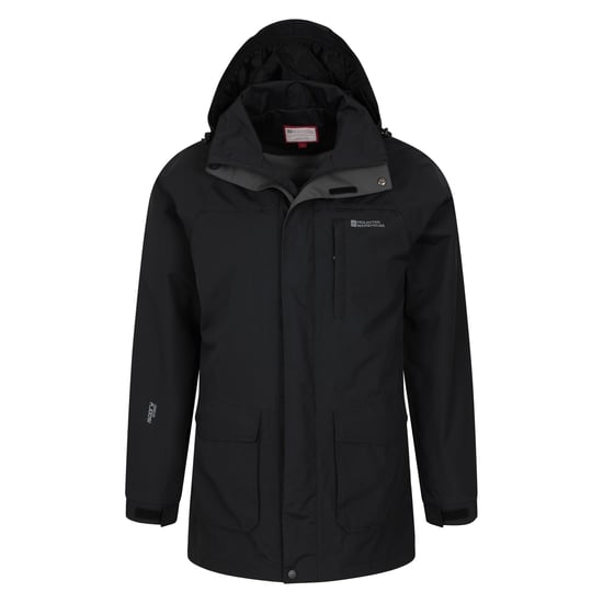 Mountain Warehouse Heren Glacier II Lange Waterdichte Jas (Zwart) - Image 5