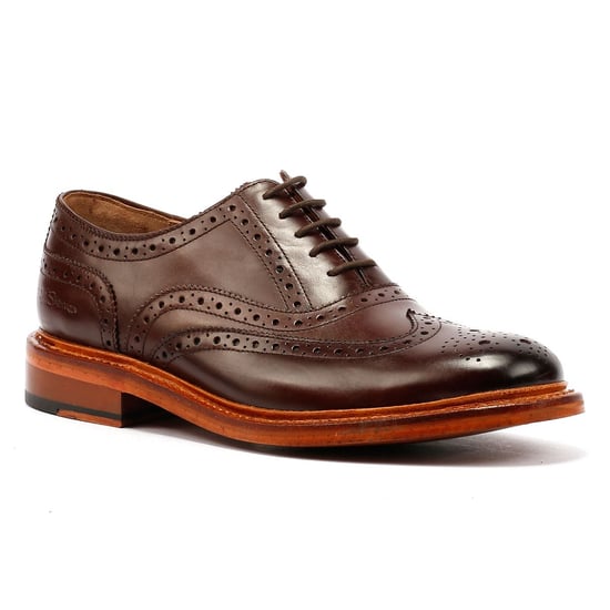 Ben Sherman Sugarman Brogue Leer Heren Mokka Veterschoenen - Image 2