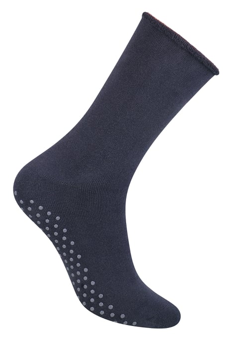 Steven - 1 Paar Heren Katoenen Pantoffelsokken met Antislip Grippers - Houtskool - Image 1