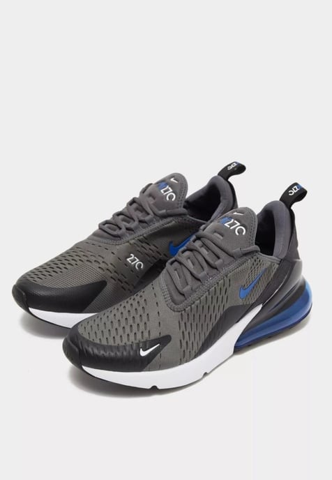 Nike Air Max 270 Trainers, Iron Grey / Game Royal Black