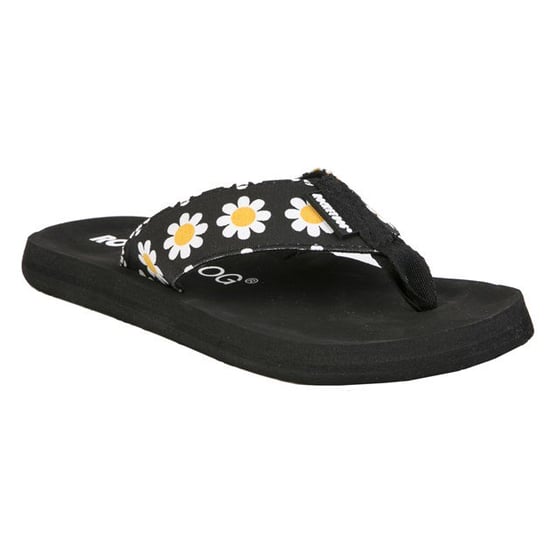 Women's Rocket Dog Adios Daisy Fields Flip Flops in Black - Image 1