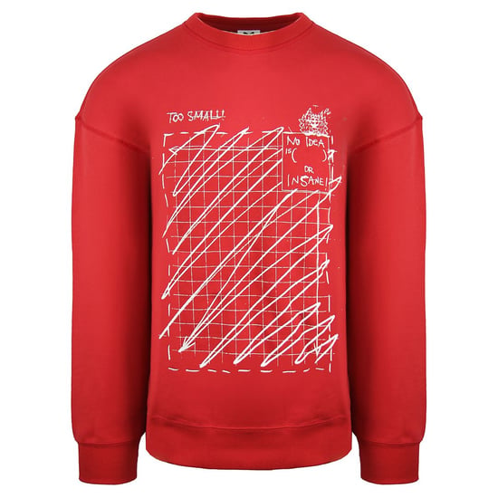 Puma x Michael Lau Long Sleeve Crew Neck Red Mens Graphic Sweatshirt 530351 22