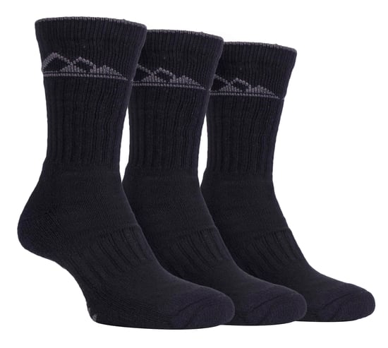 Set van 3 herensokken met kussen, rijk aan katoen - SBMS030BLK - Image 1