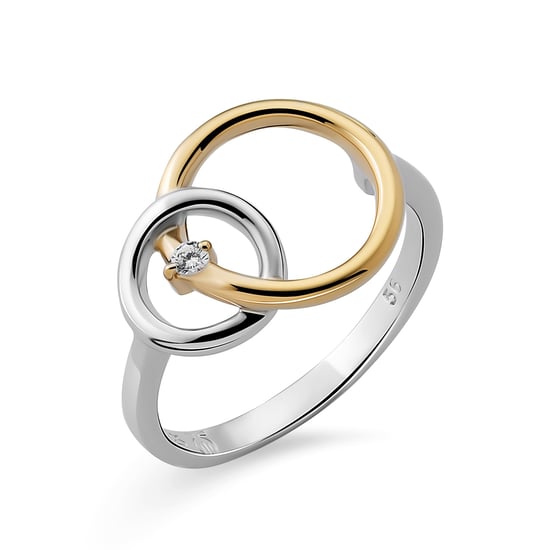 Orphelia Dames 925 Sterling Zilveren Ring - Zilver/Goud ZR-7503/1 - Image 1