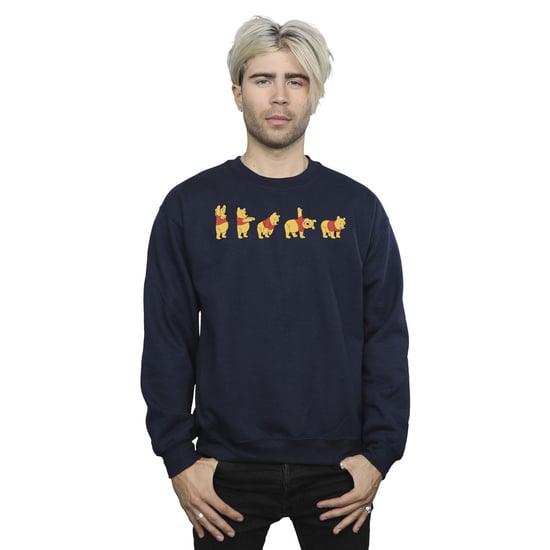 Disney Heren Winnie De Poeh Stretching Sweatshirt (Marineblauw) - Image 2