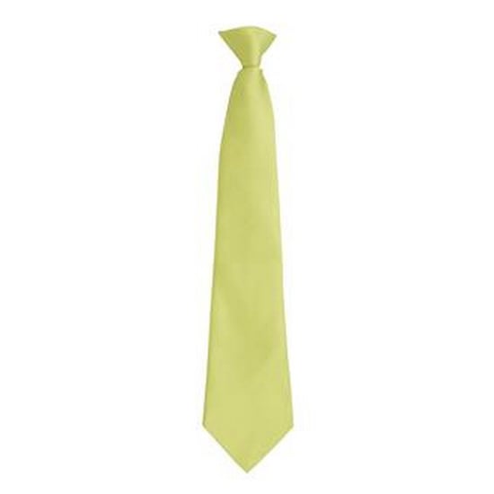 Premier Herenmode "Kleuren" Work Clip On Tie (Kalk) - Image 1