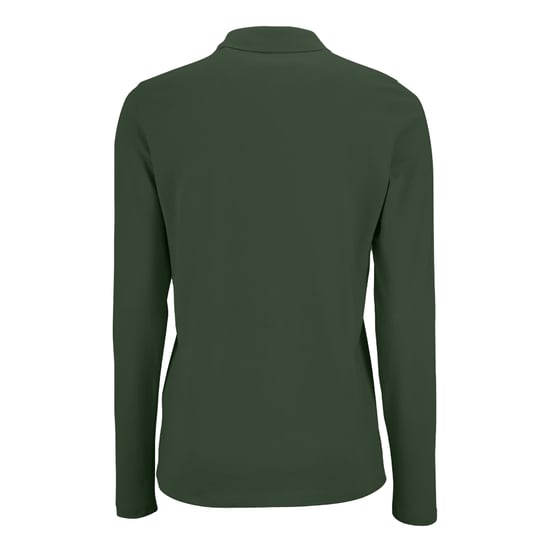 SOLS Dames/Dames Perfect Pique Poloshirt met Lange Mouwen (Fles groen) - Image 2