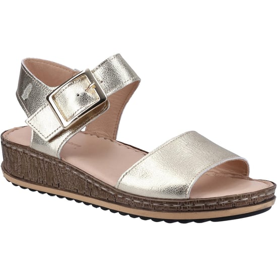 Hush Puppies Dames/dames Ellie leren sandalen (Goud) - Image 1
