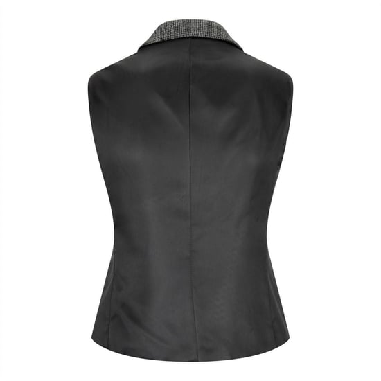 Womens Tweed 1920s Herringbone Grey Waistcoat