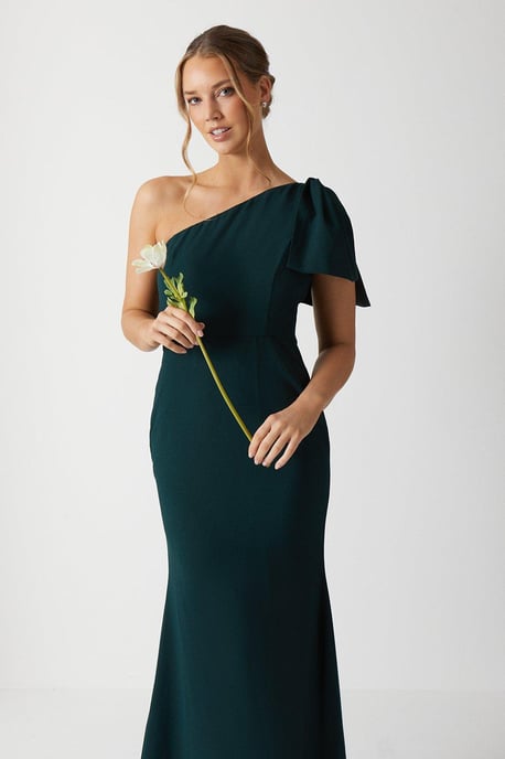 Bow One Shoulder Bridesmaids Dress - Image 2