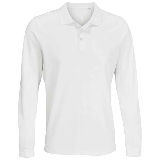SOLS Unisex Prime Pique Polo voor volwassenen met lange mouwen (Wit) - Image 1
