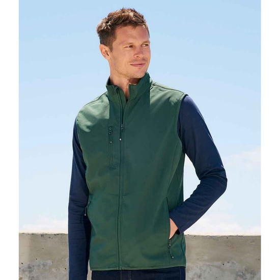 SOLS Heren Falcon Softshell gerecyclede bodywarmer (Bosgroen) - Image 3