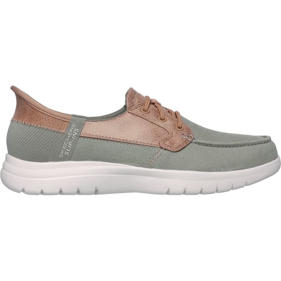 Skechers On-the-GO Flex - Palmilla Canvas/Faux Leather Vrouwen Olijf Bootschoenen - Image 2