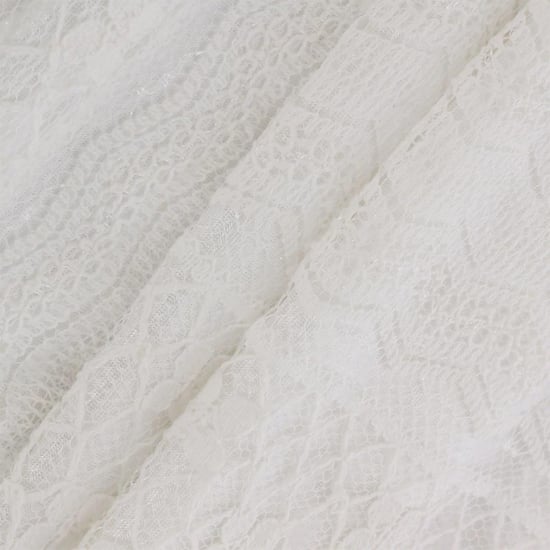 White Casual Sleeveless Lace Dress