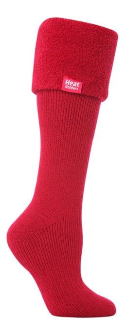 Heat Holders Dames Thermische Wellington Boot Sokken - Rood - Image 1