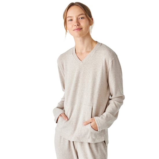 JJB5 Women's Soft Knit V-Neck Long Sleeve Pajamas