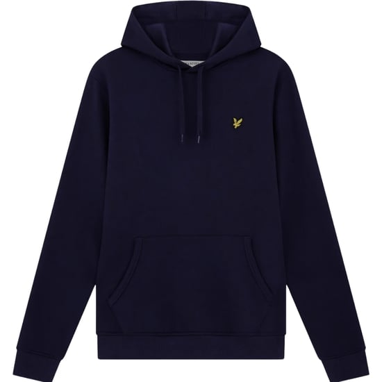 Donkerblauwe pull-over hoodie met Lyle & Scott-merk - Image 1
